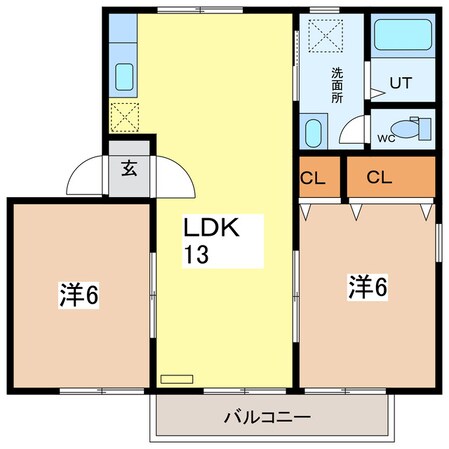 ベルシアＨ　Ⅰ・Ⅱの物件間取画像